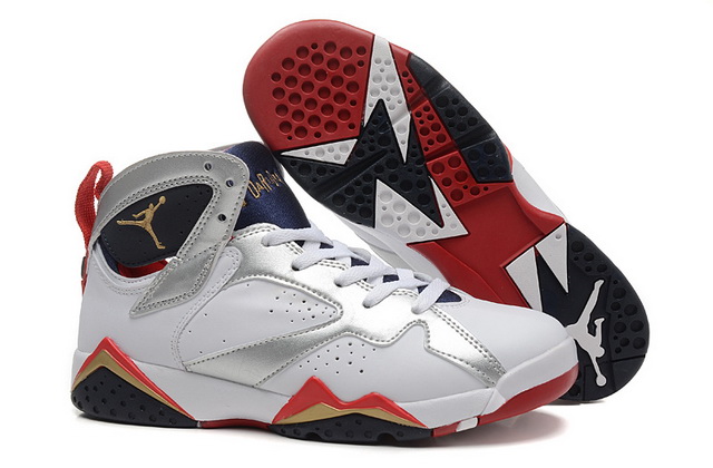 Air Jordan 7 Retro White Silver Red [Cheap Jordans Shoes 7 2]